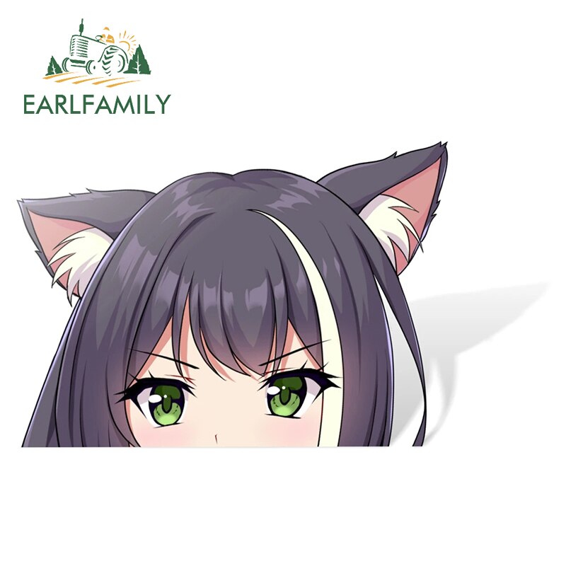 

EARLFAMILY 13 см x 9,3 см мультяшный аниме Karyl Peeker большая голова виниловая забавная Автомобильная наклейка JDM заднее ветровое стекло багажник бампер наклейки