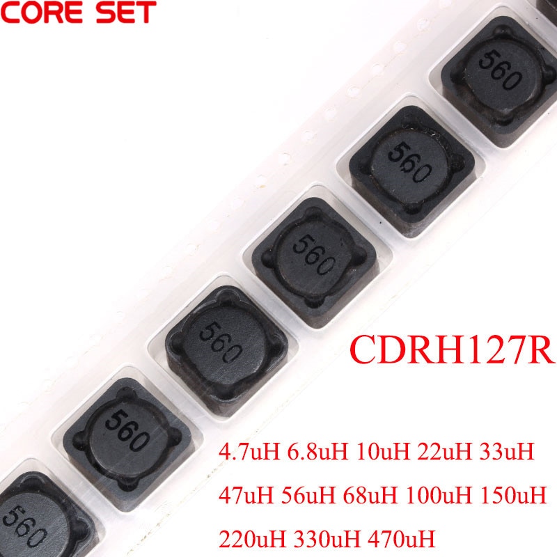 

10 шт./лот экранированный 127 индуктор CDRH127R SMD Силовые индукторы 12*12*7 мм 4.7uH (4R7) 10uh 68uh 220uh 330uh CDRH127R