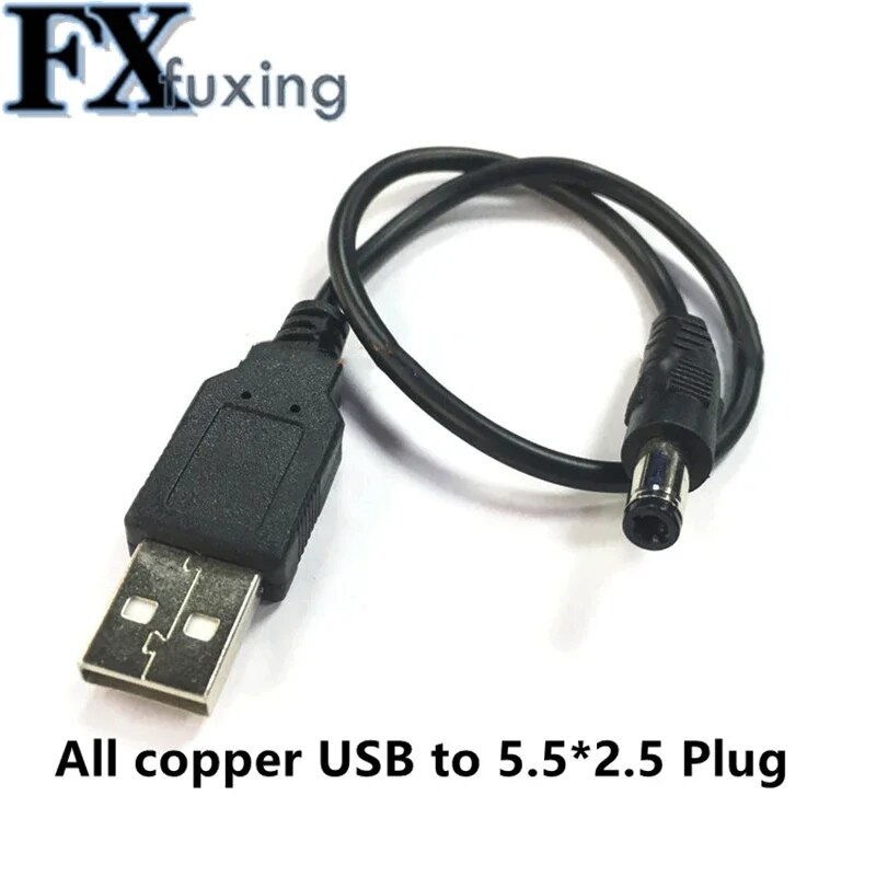 

Медный USB кабель 5,5*2,5 с повышающим модулем питания USB to 5525 1 м
