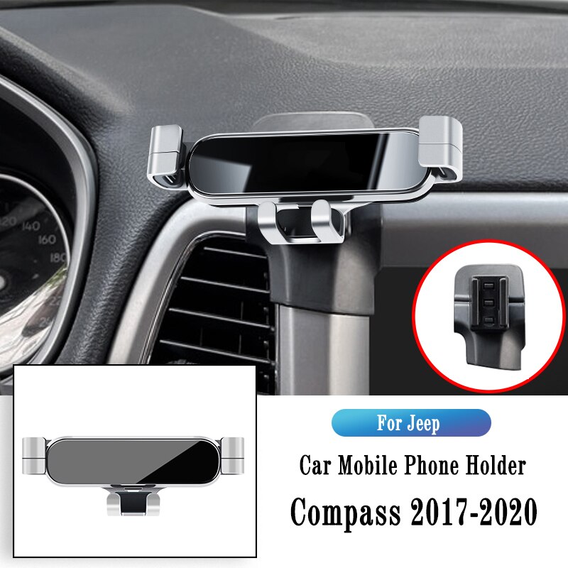 

Автомобильный держатель для телефона для Jeep Compass 2017-2022 гравитационный навигационный кронштейн GPS подставка зажим для воздуховыпускного отверстия поворотный поддерживающий аксессуар