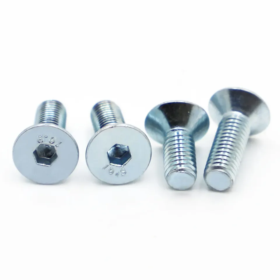 

M3 M4 M5 M6 M8 M10 Класс 10,9 Оцинкованный болт из углеродистой стали DIY Винт с шестигранной головкой и потайной головкой