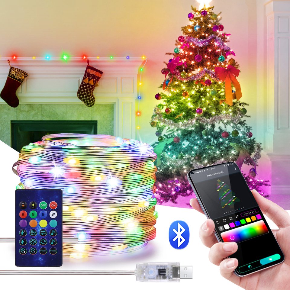 

Bluetooth RGBIC светодиодные гирлянды