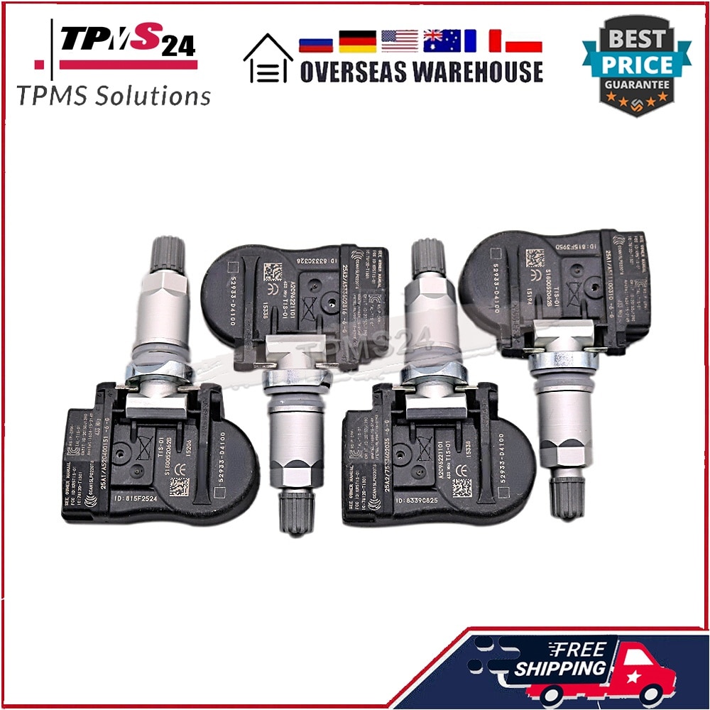 

Комплект Из 4 Датчиков Системы Контроля Давления В Шинах TPMS Для KIA Optima Sportage Sorento Genesis Ioniq — 52933-D4100 D9100