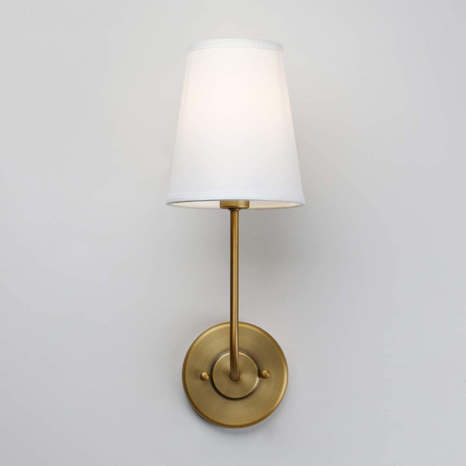 

Настенное бра Vintage Lumen, белый абажур, латунь