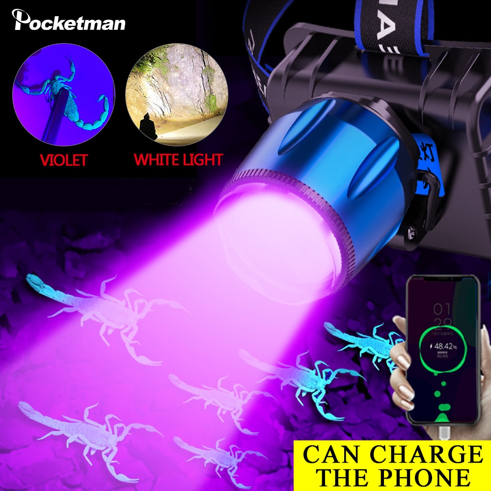 

POCKETMAN 2 в 1 УФ-налобный фонарь