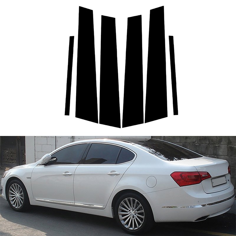 

6 шт., блестящие черные столбики для Kia Cadenza VG K7 2010-2013 2014 2015 2016