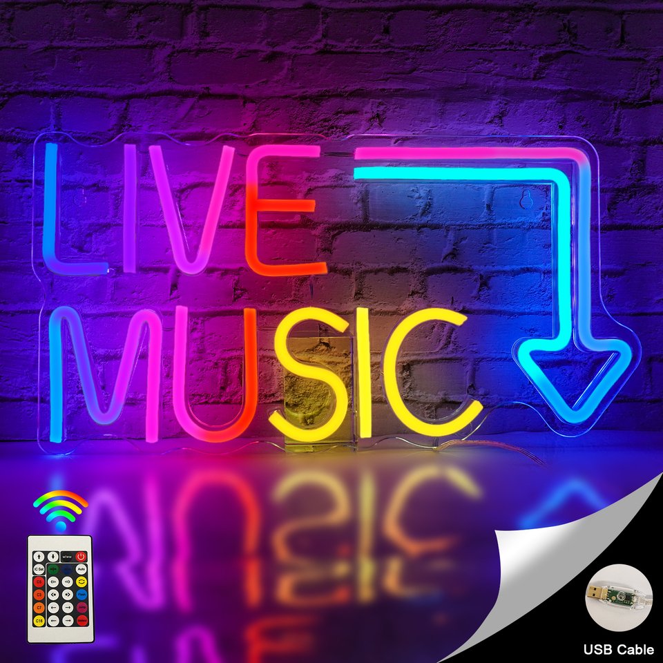 

Неоновая вывеска ineonlife Live Music