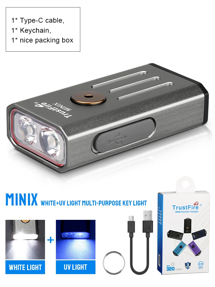 

Trustfire Minix Белый+Красный LED Фонарик