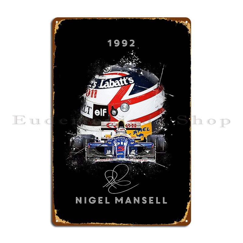 

Металлический плакат Nigel Mansell