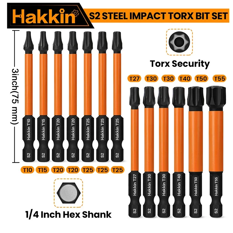 

Набор бит Torx Hakkin T10-T55 13 шт.