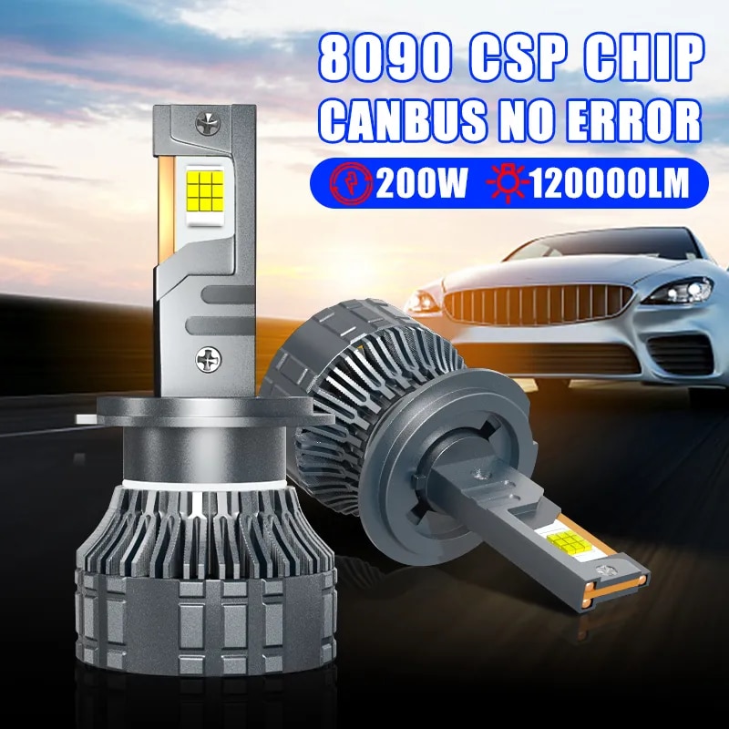 

Carsnake Высокомощные Светодиодные Автомобильные Фары H4 H7 H1 H8 H9 H11 200 Вт 6000 К Супер Яркие Автомобильные Сменные Ламп...