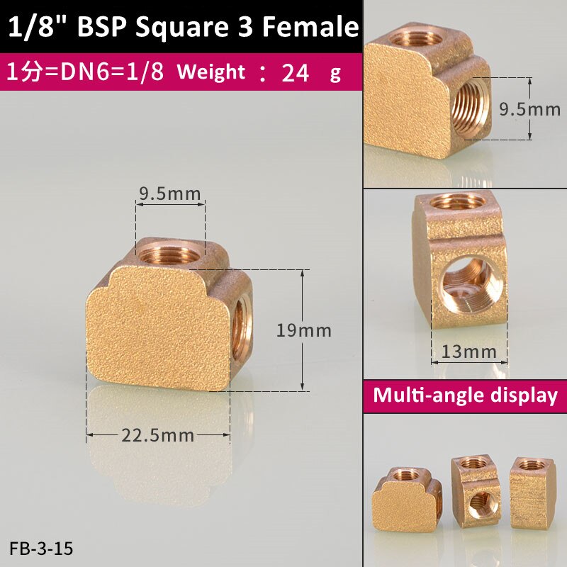 

Медный редукционный тройник BSP 1/8 1/4 1/2 3/4
