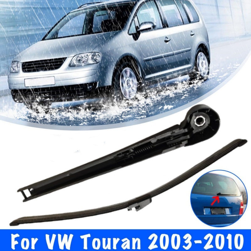 

2 шт., щетка заднего стеклоочистителя автомобиля и рычаг, подходит для Volkswagen Touran 2003-2010, задняя дверь, окно, дождевая щетка, лобовое стекло, лобовое стекло
