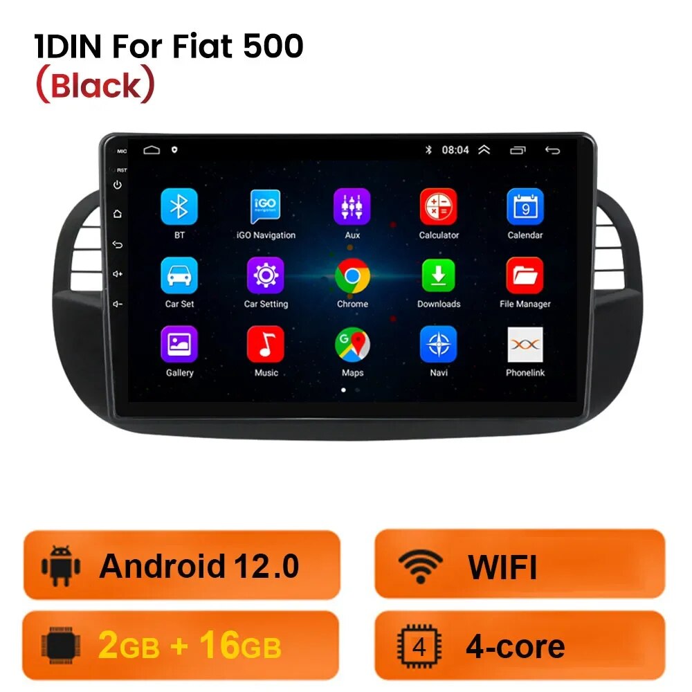 

Автомагнитола на Android 13 для FIAT 500, Abarth 2007-2015, мультимедийный плеер, стерео, автоаудио, GPS-навигация, DVD, видео, Carplay, IPS