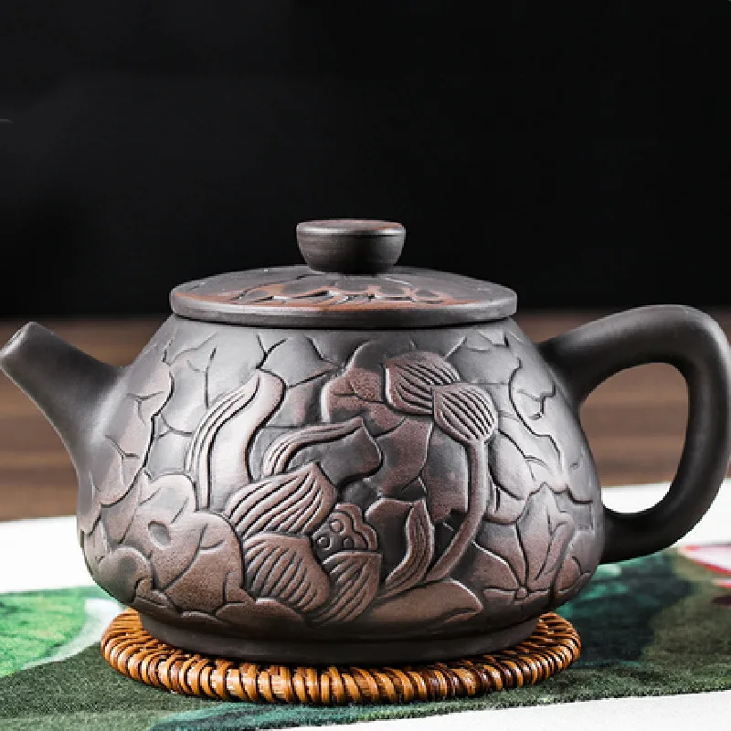 

Ручной чайник из фиолетовой глины NLSLASI