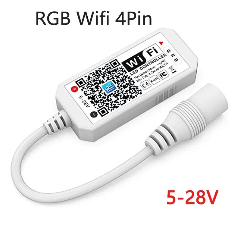 

Светодиодный контроллер 24 В RGBW Bluetooth RGB + CCT Pixel светодиодный контроллер 12 В 5 В RGB Wi-Fi контроллер для WS2812B WS2811 5050 3528 светодиодная лента