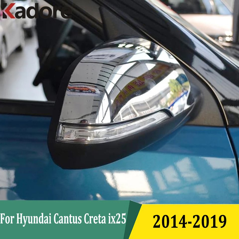 

Для Hyundai Cantus Creta ix25 2014 2015 2016 2017 2018 2019 хромированная крышка зеркала заднего вида накладки на дверь внешние аксессуары автомобиля