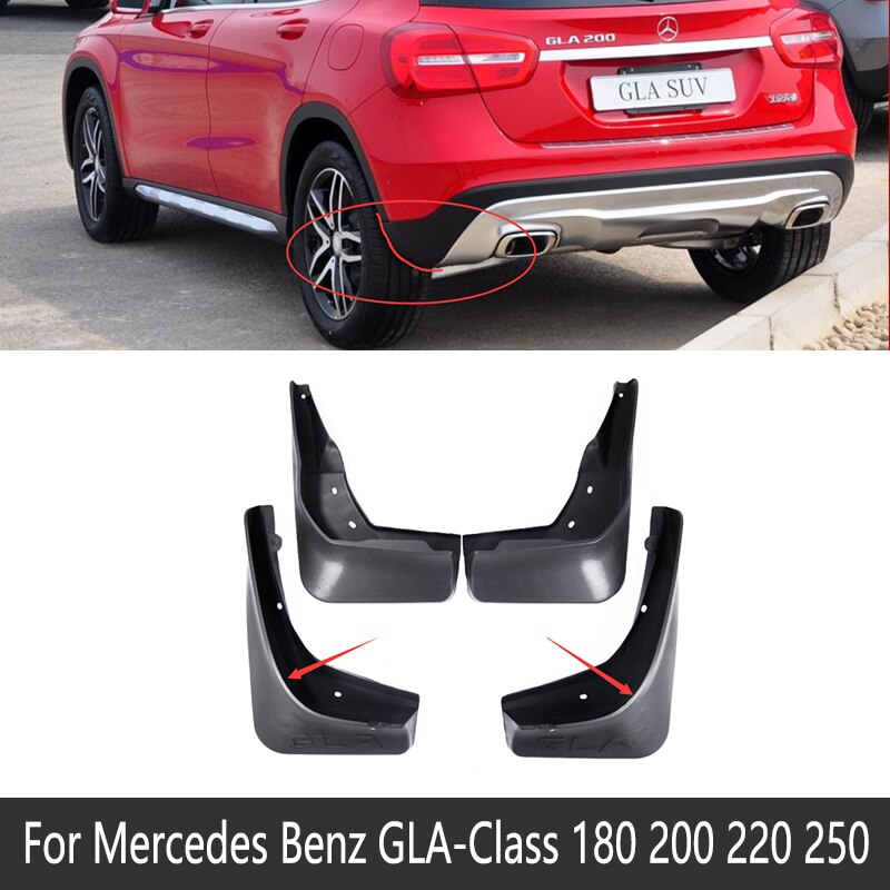 

Брызговик для Mercedes Benz GLA Class X156 2014 ~ 2019 180 200 220 250 260 45 AMG, брызговик на крыло, аксессуары для брызговиков