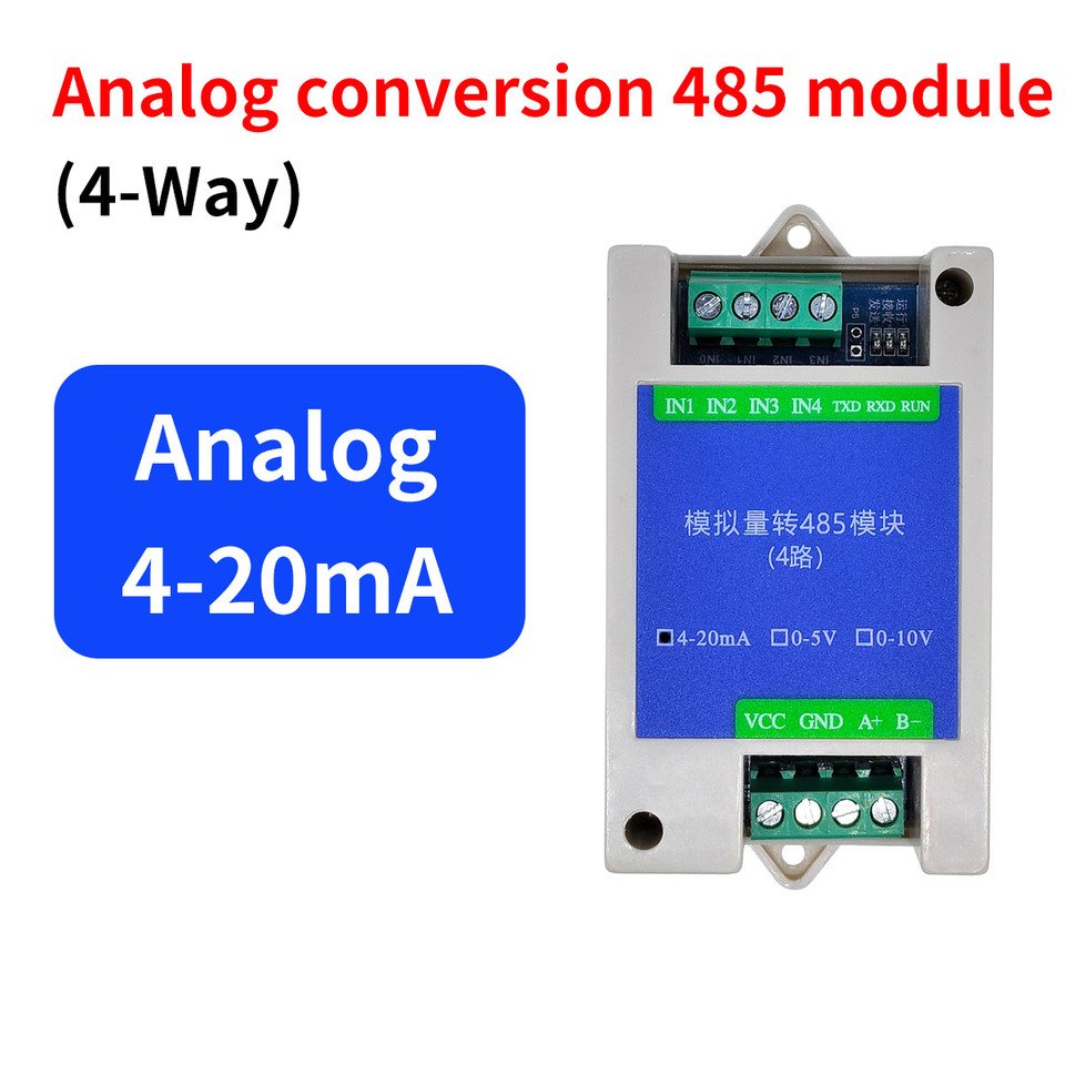 

Модуль сбора аналогового количества ModBus-RTU на 485 2-сторонний 4-20mA 5V 10V RS485 передатчик ModBus TB6560 широкий диапазон напряжения Hig