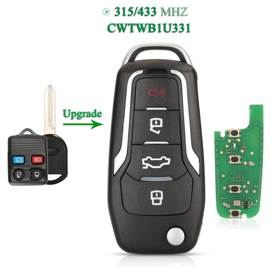 

Jingyuqin CWTWB1U331 Складной Дистанционный Ключ 315/433 МГц