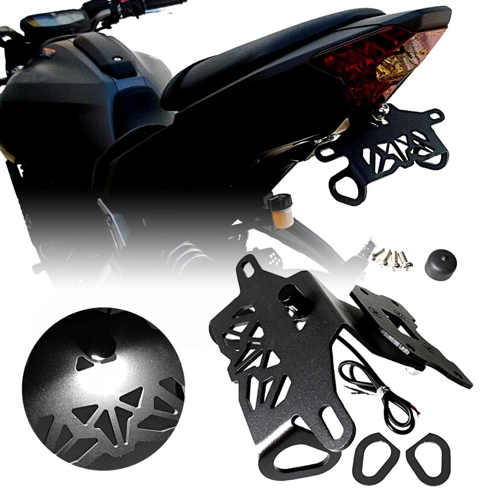

Держатель номерного знака светодиодный фонарь для YAMAHA MT07 FZ07 MT-07 FZ-07 2014 15 16 17 18 мотоциклетный хвост аккуратный Устранитель крыла
