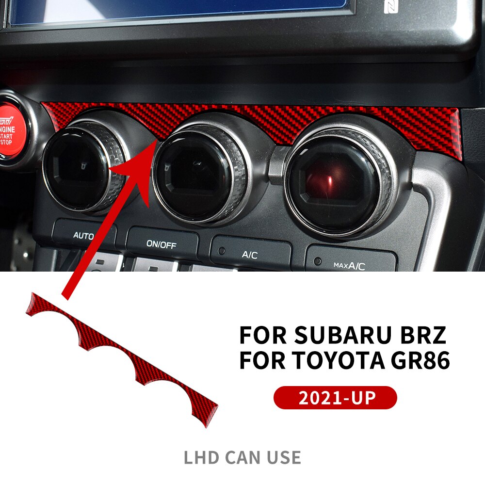 

Подлинное углеродное волокно для Subaru BRZ Toyota GR86 2021 2022 2023 2024 AC интерьер кондиционера Регулируемая панель аксессуары RHD LHD