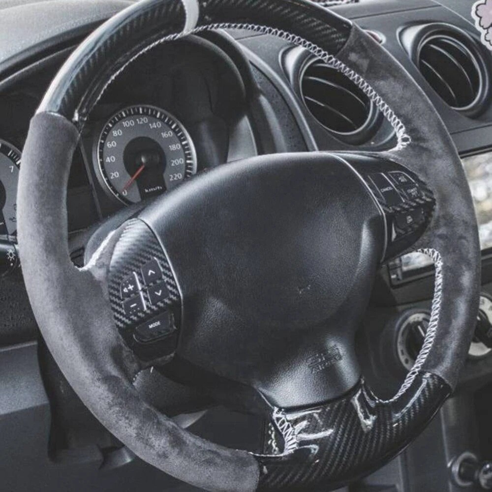 

Оплетка, противоскользящая замша для Mitsubishi Lancer X 10 Outlander ASX Colt Citroen C- Crosser, автомобильные аксессуары