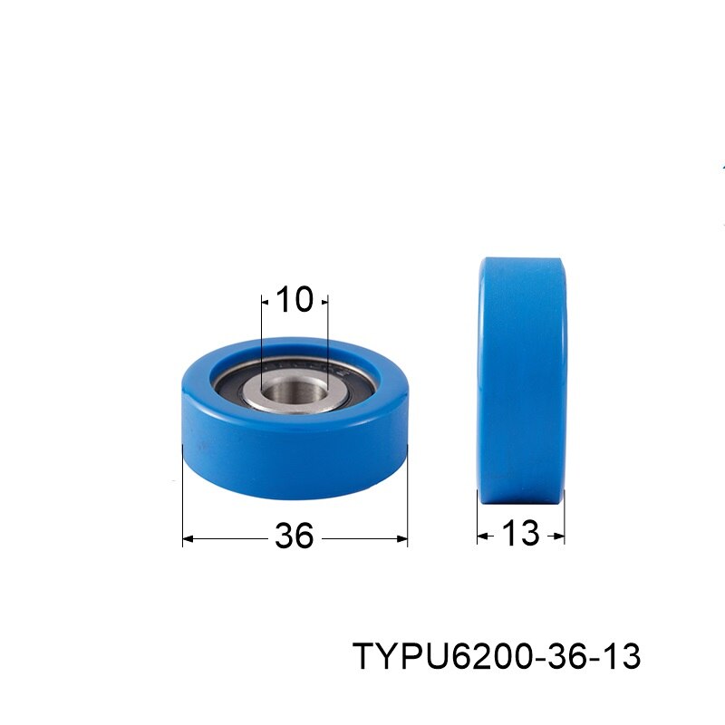 

Голубой полиуретановый дверной ролик TYPU6200-36-13