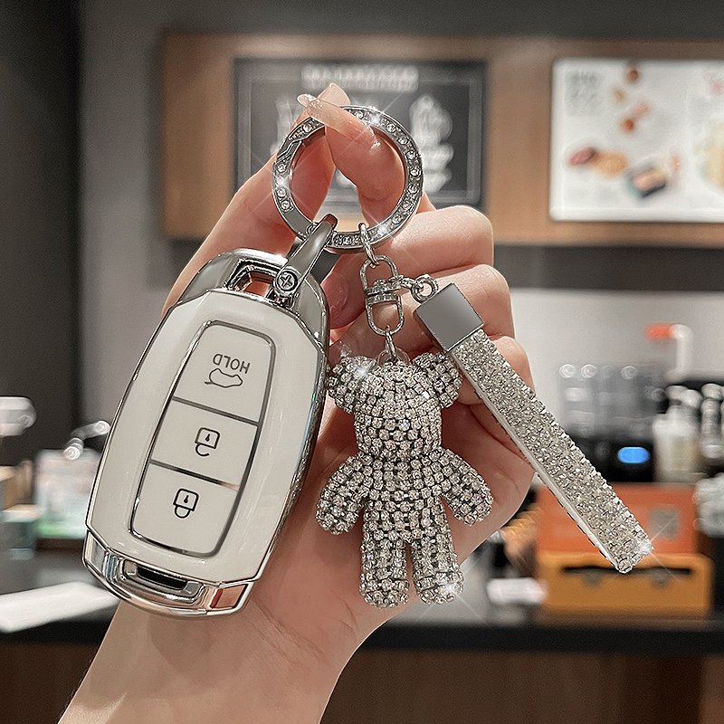 

Автомобильный брелок из ТПУ с ремешком для ключей для Hyundai Ix35 Ix25 2023 2024 Ioniq 6 Grandeur GN7 KONA TM I30