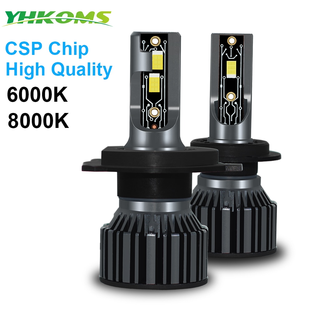 

YHKOMS H4 H7 LED 20000LM CSP Автомобильная фара H1 H8 H9 H11 Светодиодная лампа H3 9005 9006 880 881 5202 9004 9007 H13 Автоматическое противотуманное освещение 12 В
