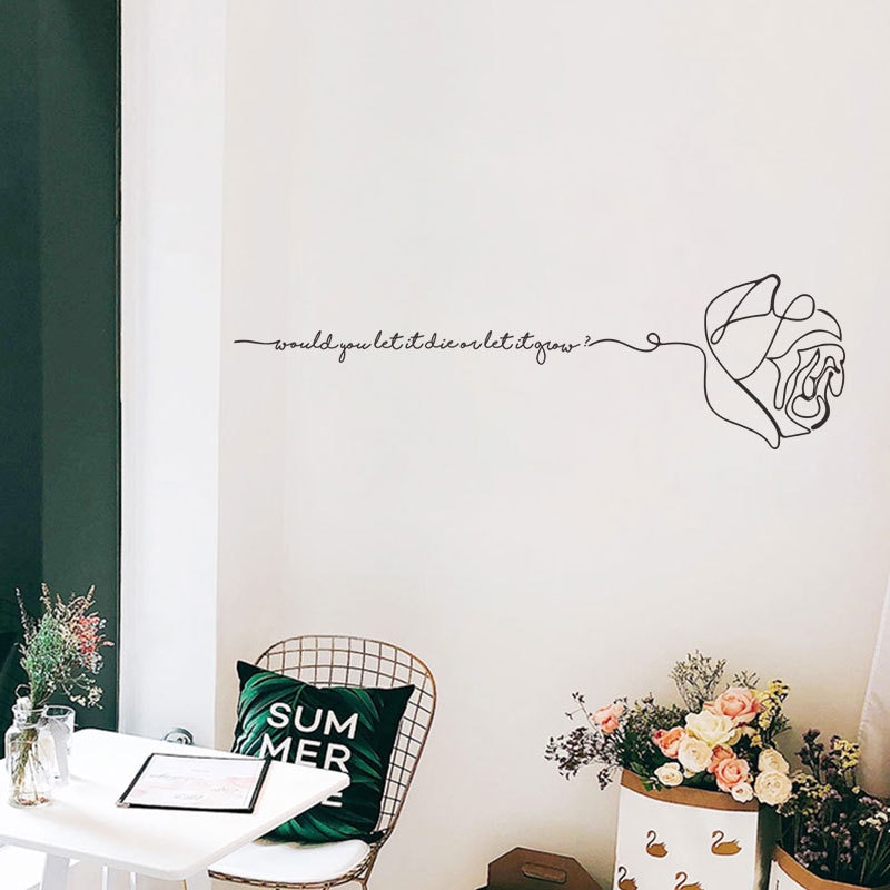 

Настенная наклейка HonC Art English Alphabet Rose