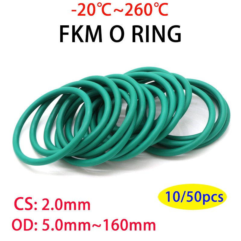 

Зелёные уплотнительные кольца FKM 2 мм