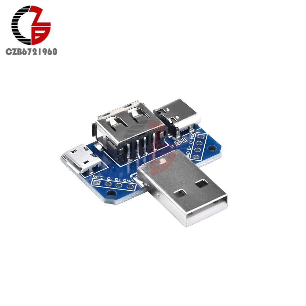 

Коммутатор с USB на USB Type-c на Micro USB на 2,54 мм 4P USB конвертер адаптер разъем модуль XY-USB4