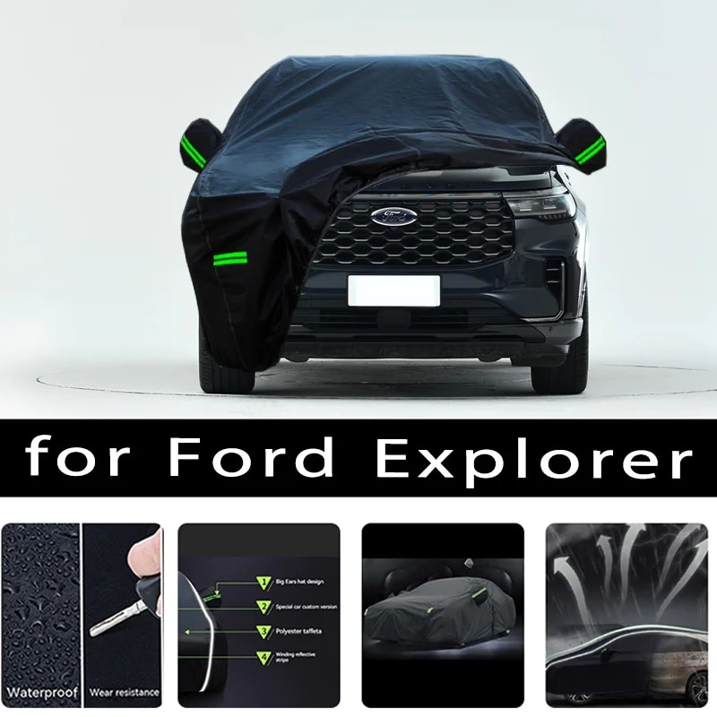 

Наружная защита для автомобиля Ford Explorer, чехол для снега, Солнцезащитный водонепроницаемый пыленепроницаемый внешний автомобильный аксессуар