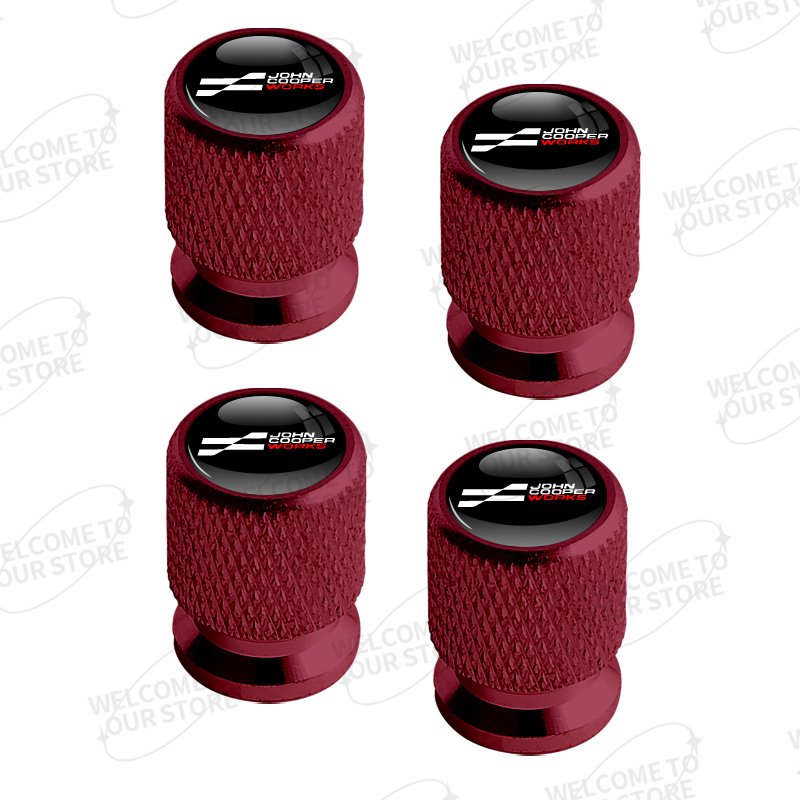 

Алюминий для John Cooper Works JCW Logo Mini Cooper R59 R60 R61 F55 4 шт. Автомобильный декор, колпачки для клапанов шин, крышка штока, аксессуары