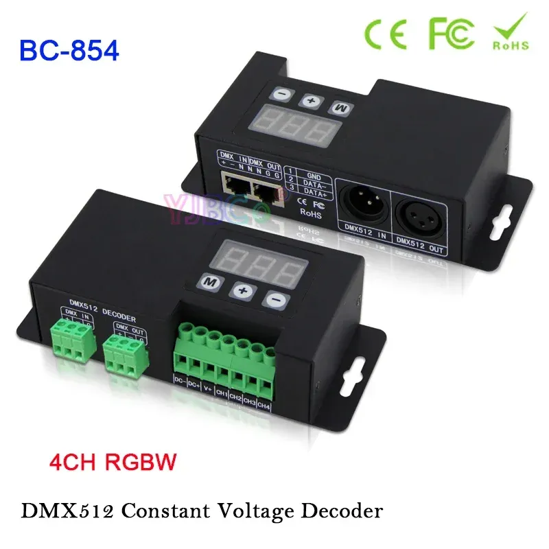 

YJBCo RGB контроллер DMX512 4 канала DC 12-24В