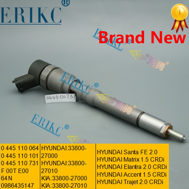 

Форсунка Common Rail ERIKC 0445110064 33800-27000 Форсунка дизельного топлива для HYUNDAI Santa FE 2.0 Matrix 1.5 CRDi Elantra 2.0 CRDi
