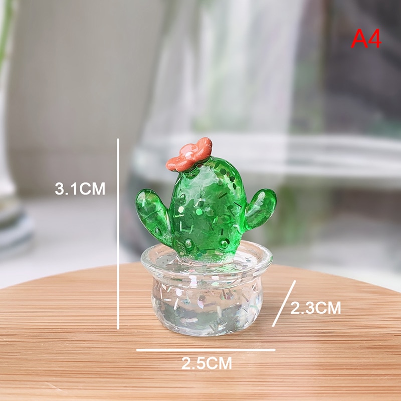 

Миниатюрные фигурки кактусов из искусственного стекла