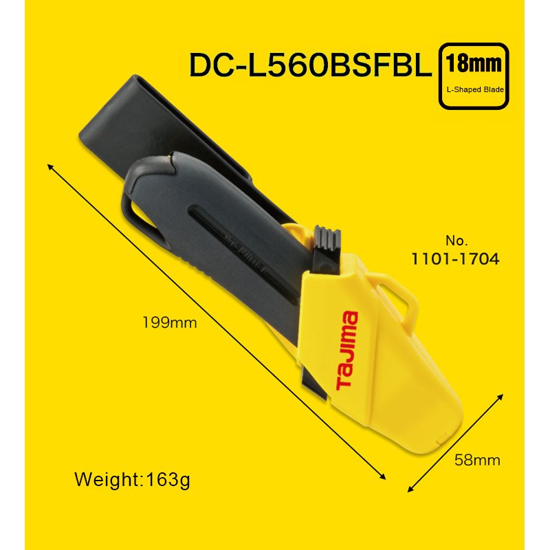 

TAJIMA 1101-1704/1101-1701/1101-1702 Универсальный нож 18 мм с 2 сменными лезвиями Универсальный нож с сегментированными лезвиями