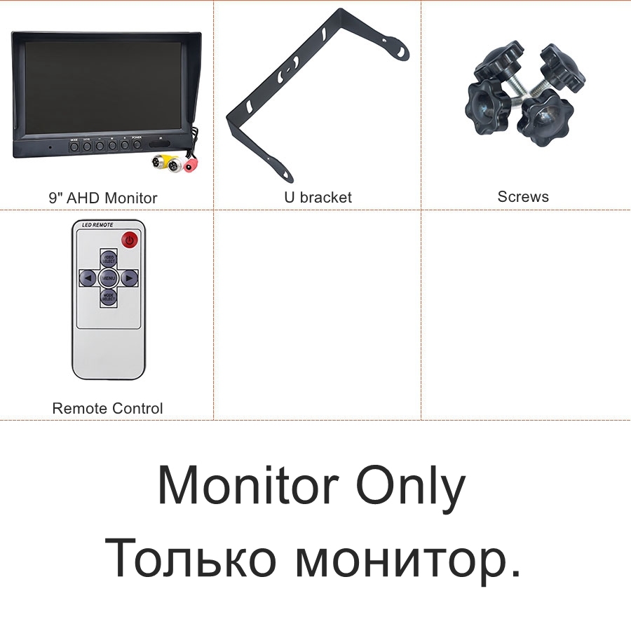 

SMALUCK 9-дюймовый AHD IPS автомобильный монитор заднего вида 1080P IP68 Водонепроницаемая автомобильная камера заднего вида Starlight AHD для автомобиля, автобуса, самолета, грузовика