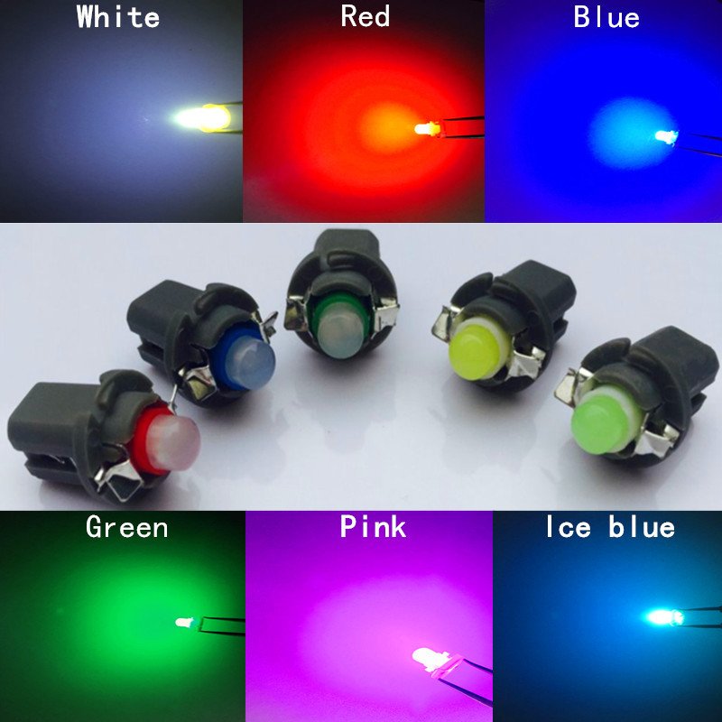 

10 шт. T5 B8.5D SMD светодиодный автомобильный светильник для автомобилей светодиодный прибор для приборной панели лампы B8.5 DC 12 В 24 В