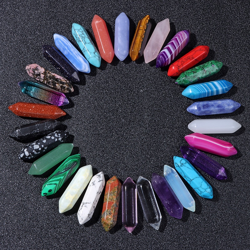 

Розовый кварц, шестиугольная колонна, набор из 2 штук