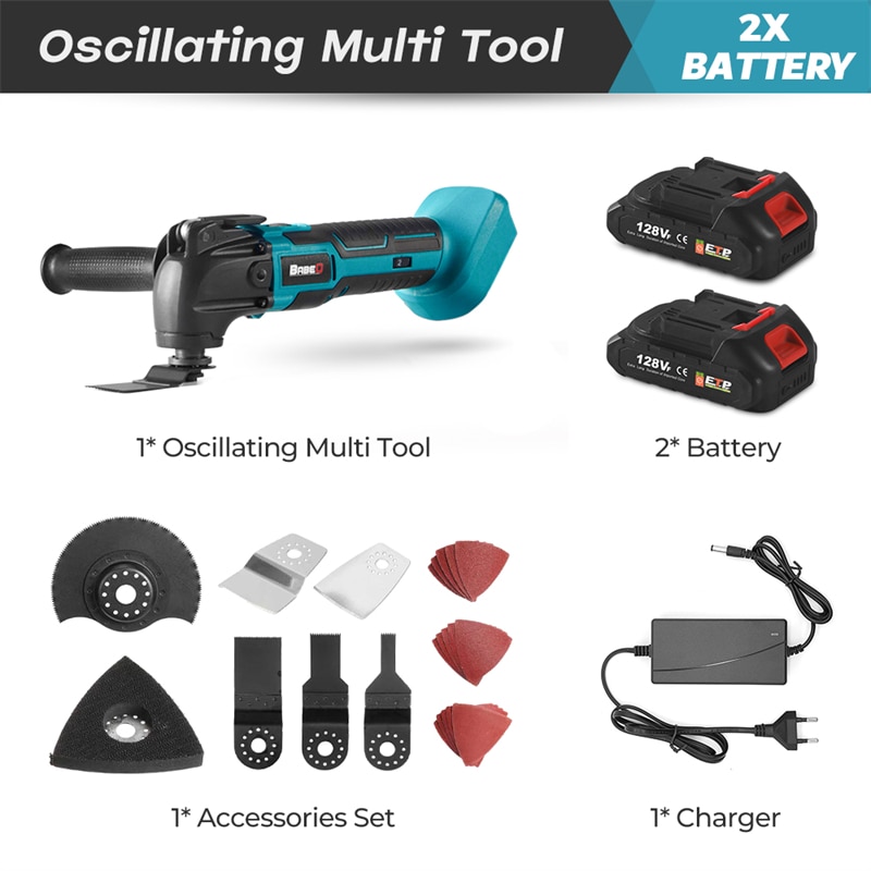

BABEQ Cordless Oscillating Multi Tool для аккумулятора Makita 18 В