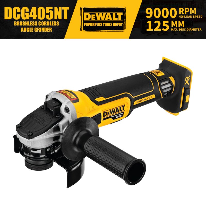 

DEWALT DCG405NT 125 мм бесщеточный беспроводной переключатель со скользящим тормозом, электроинструменты 20 в, 9000 об/мин