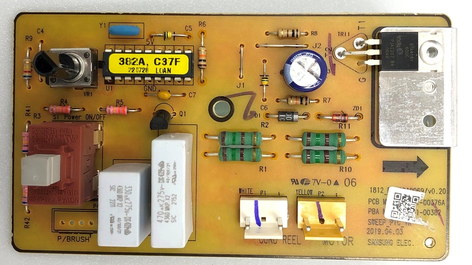 

Плата управления DJ41-00376A DJ41-00382 для пылесоса SAMSUNG SC18M21D0CG