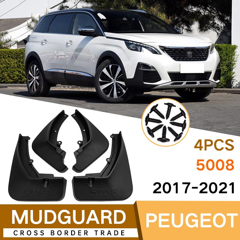 

Брызговики для Peugeot 5008 2017-2021, передние и задние щитки, автомобильные аксессуары