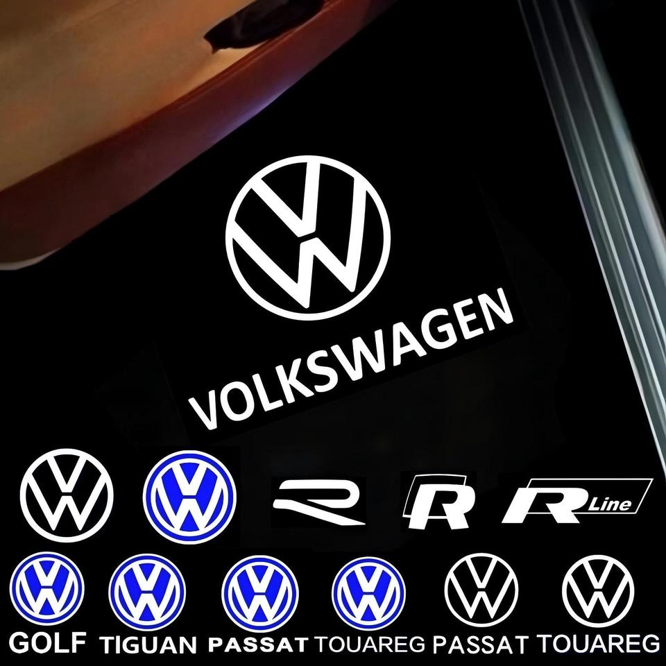 

2 для Volkswagen VW Passat b8 b7 b6 Golf 5 6 7 Touareg 7P CR7 Tiguan MK1 MK2 светодиодный автомобильный дверной логотип, лампа проектора, аксессуары