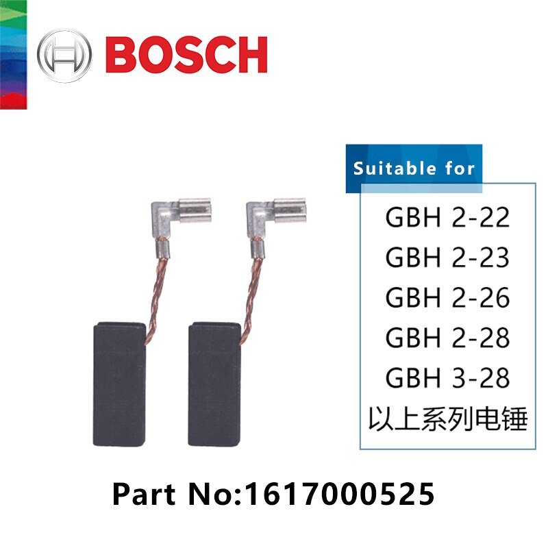 

Сменные карбоновые щетки для электрического молотка Bosch, 26 дюймов, фотосессия 1617000525, запасная деталь для ремонта