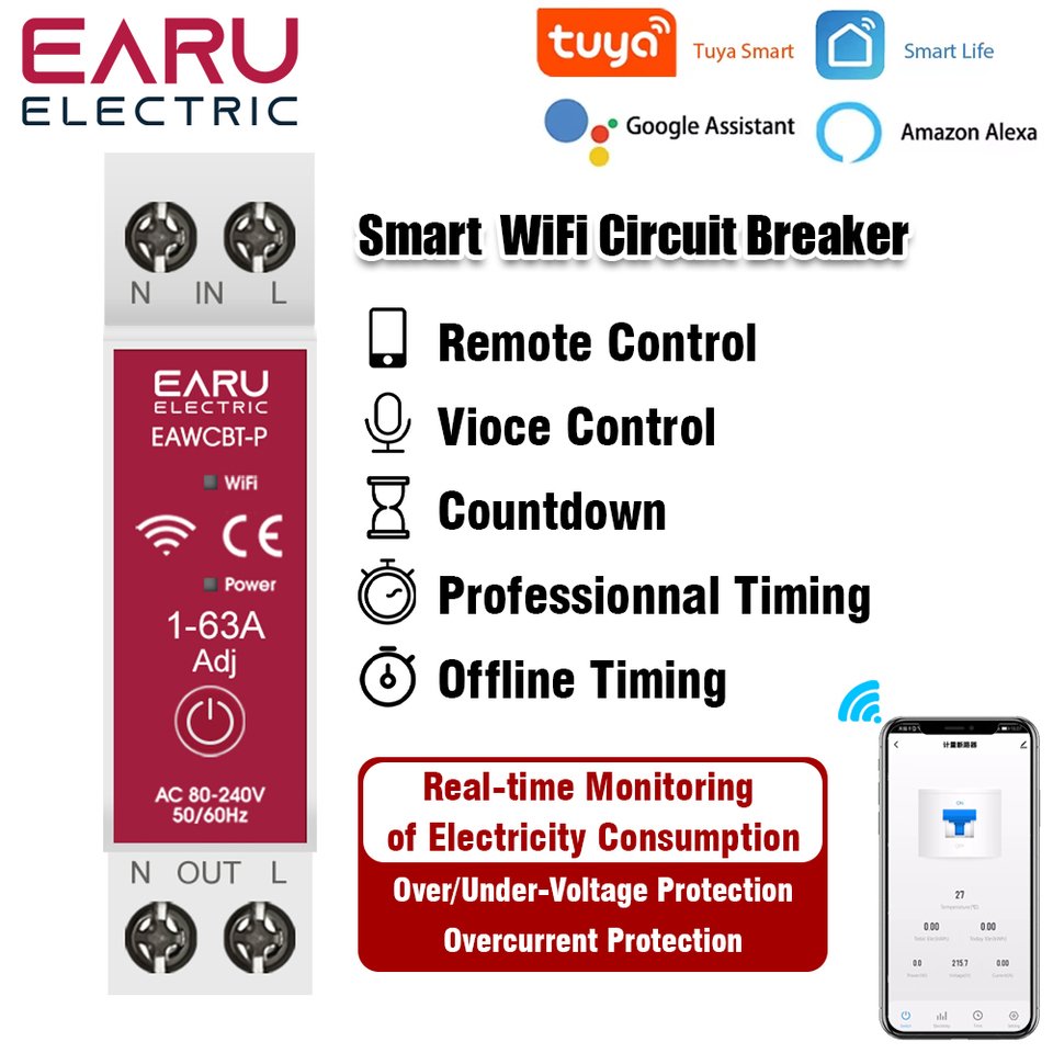 

Автоматический выключатель EARUELECTRIC EAWCBT-P 63A
