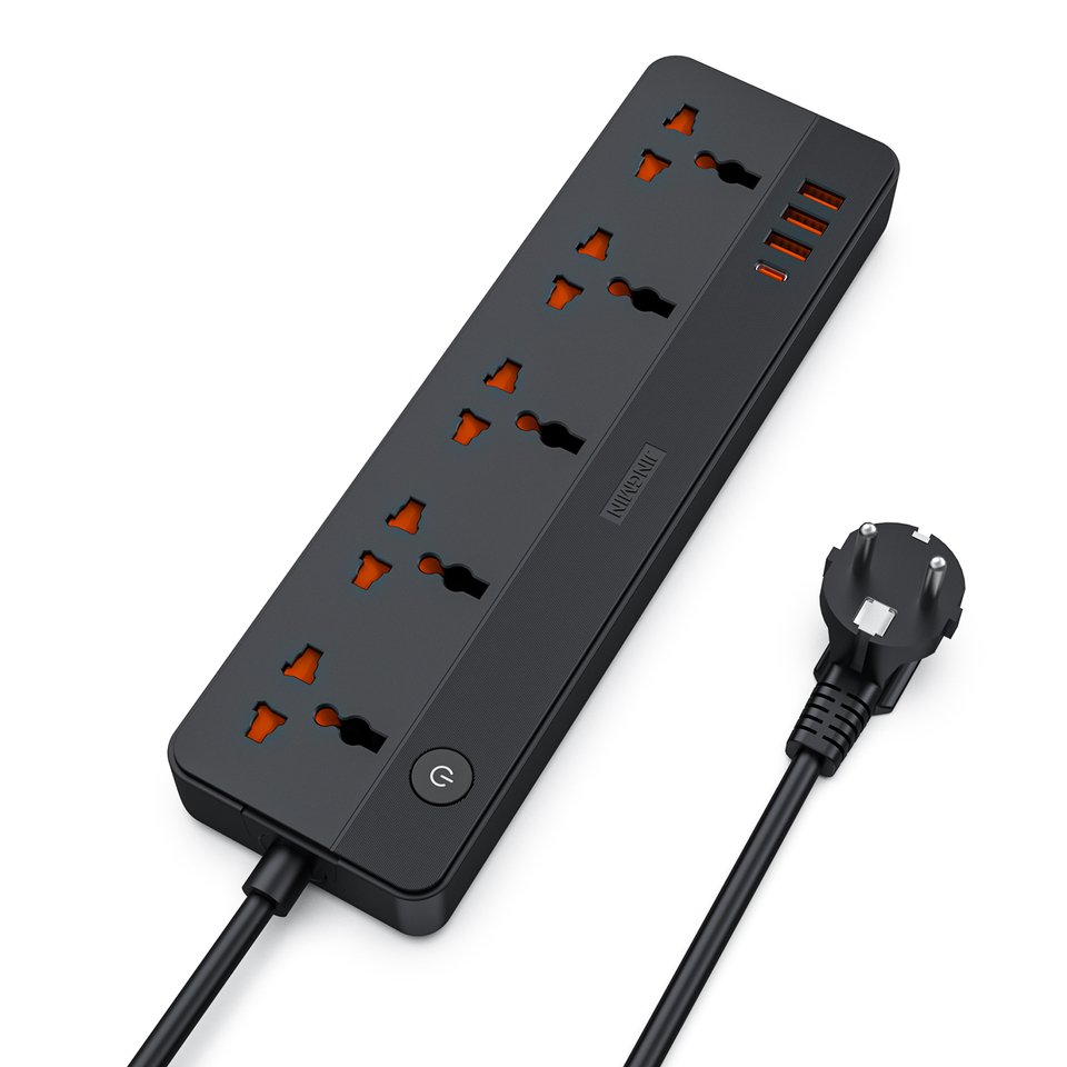 

PD 30W Power Multi Tap Универсальная вилка Розетка европейского стандарта Удлинитель с удлинителем 1,5 м Порт переменного тока типа C USB Зарядная электрическая розетка